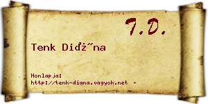Tenk Diána névjegykártya
